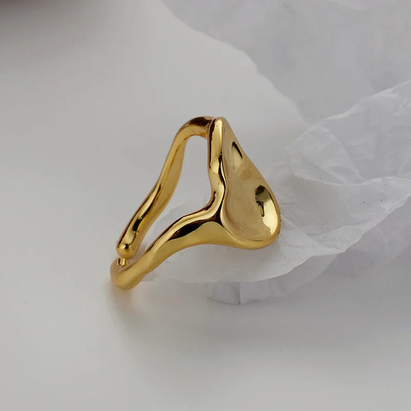 Impressionistischer klobiger Scheibenring R1136