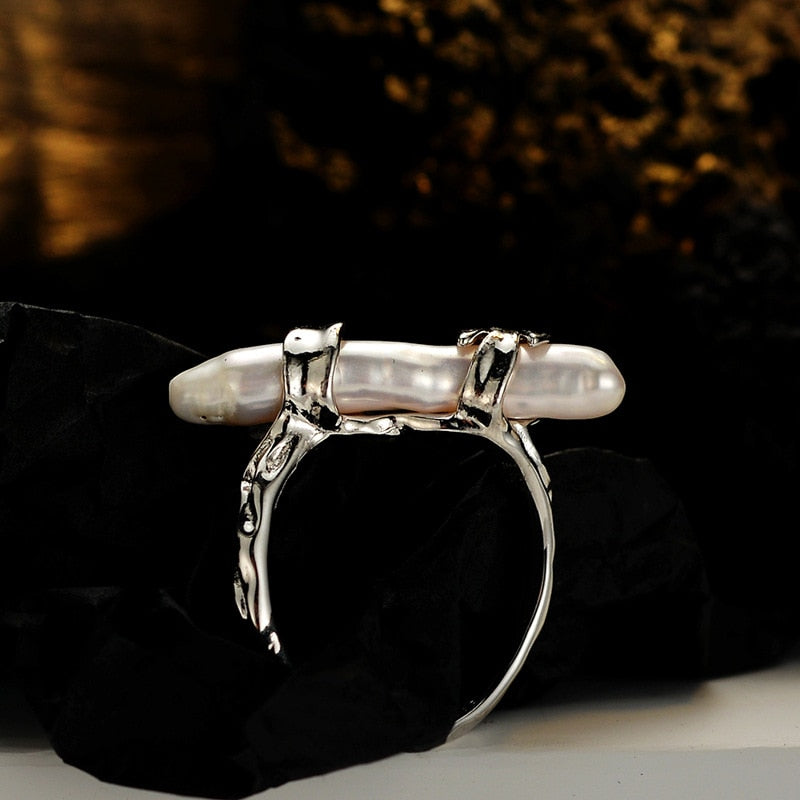 Alien Langer Barockperlenring R1224