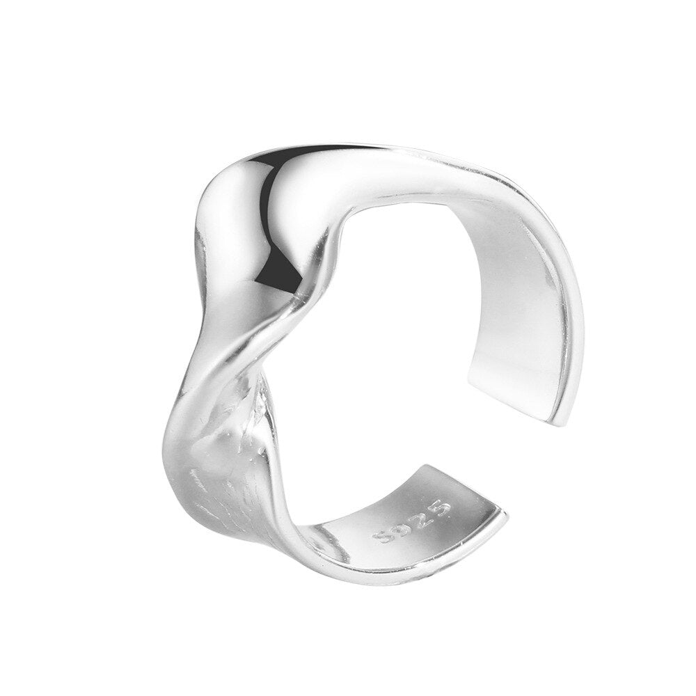 Offener Ring mit unregelmäßigem, dickem Muster R1111