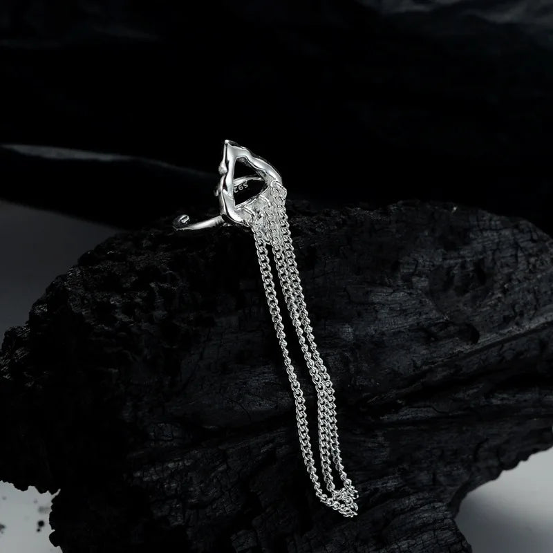 Quastenkette Herz Ohrmanschetten E1139, 1 Stück
