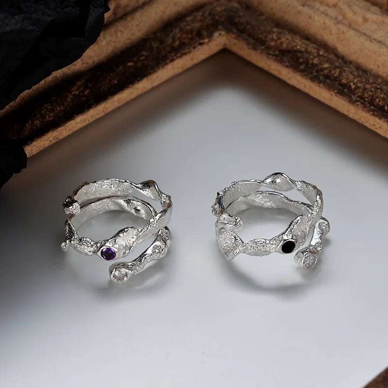 Alien-Ring mit Zirkonia-Verdrahtung R1209