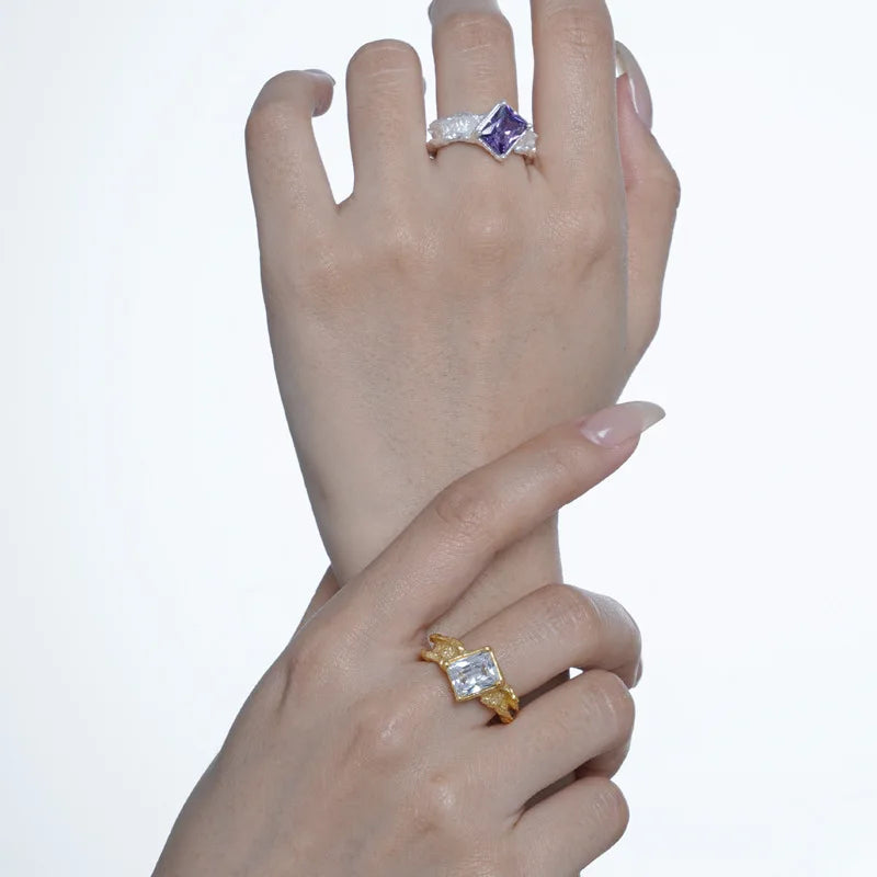 Ring mit mattiertem Zirkonia, R1251