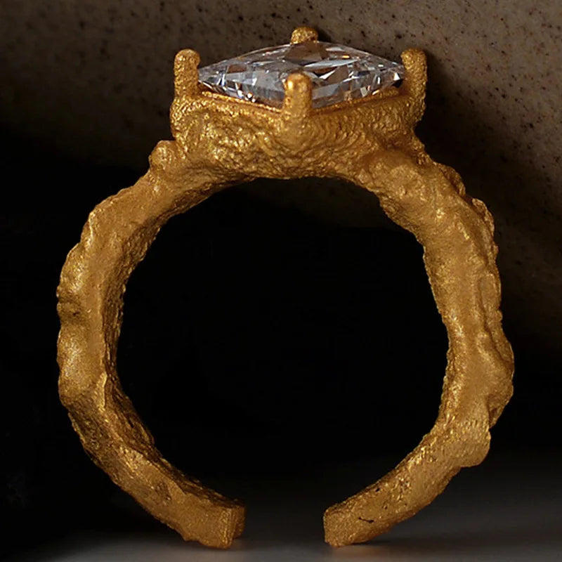 Ring mit mattiertem Zirkonia, R1251