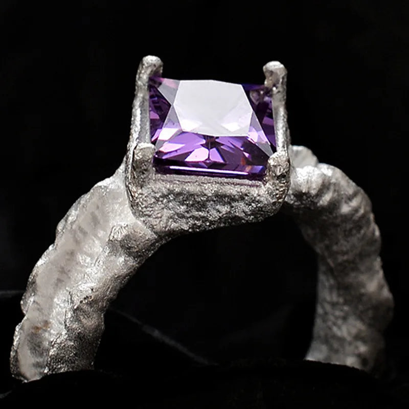 Ring mit mattiertem Zirkonia, R1251
