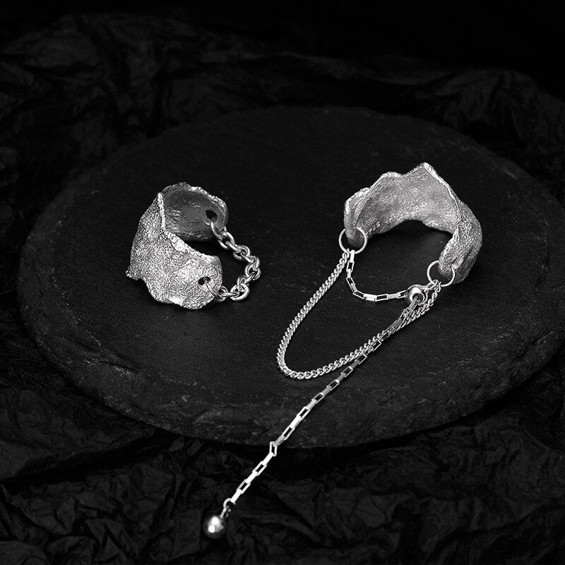 Breiter Kettenring mit matter Struktur R1260