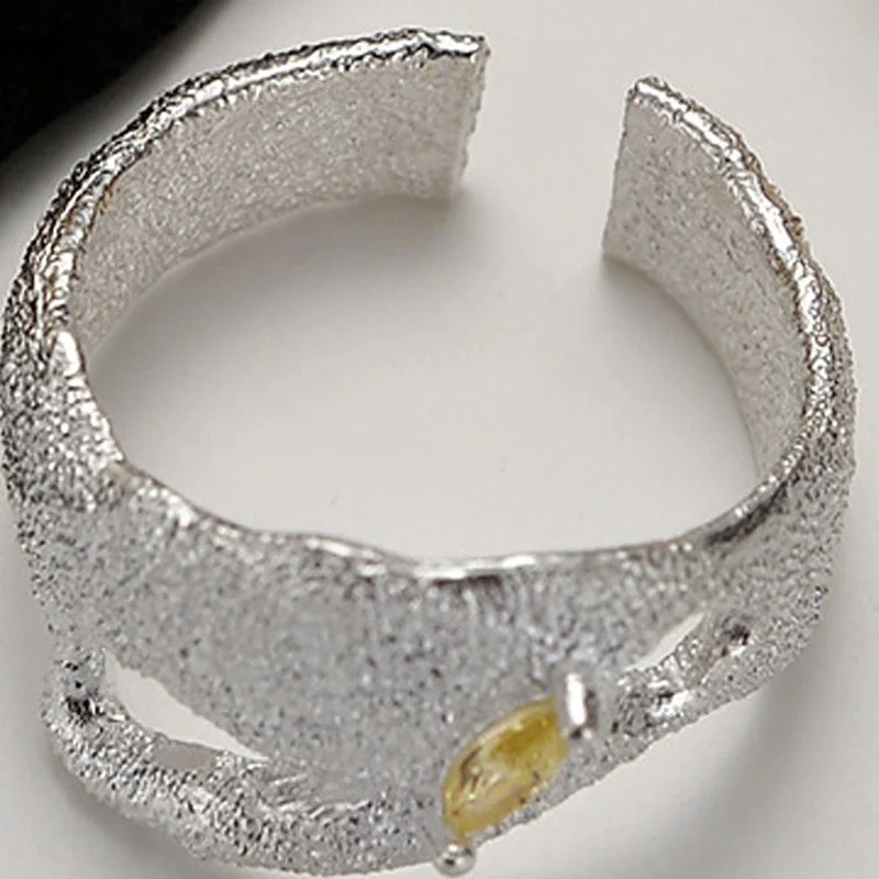 Unregelmäßiger Muster CZ Ring R1197