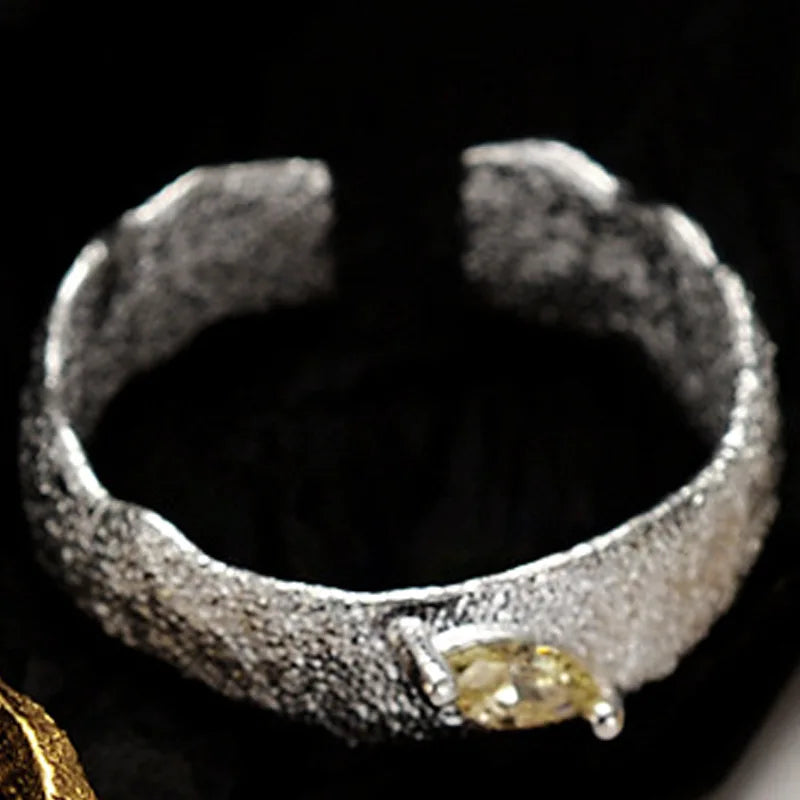 Unregelmäßiger Muster CZ Ring R1197
