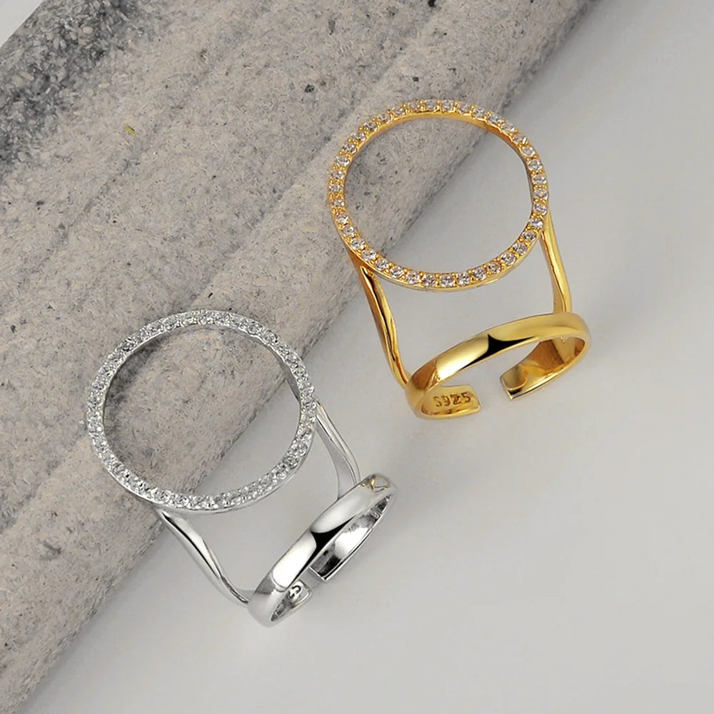 Halo-Ring mit gepflastertem Zirkonia R1222