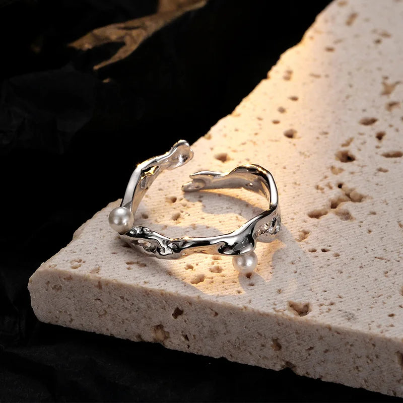 Perlen Grobmuster Ring R1186