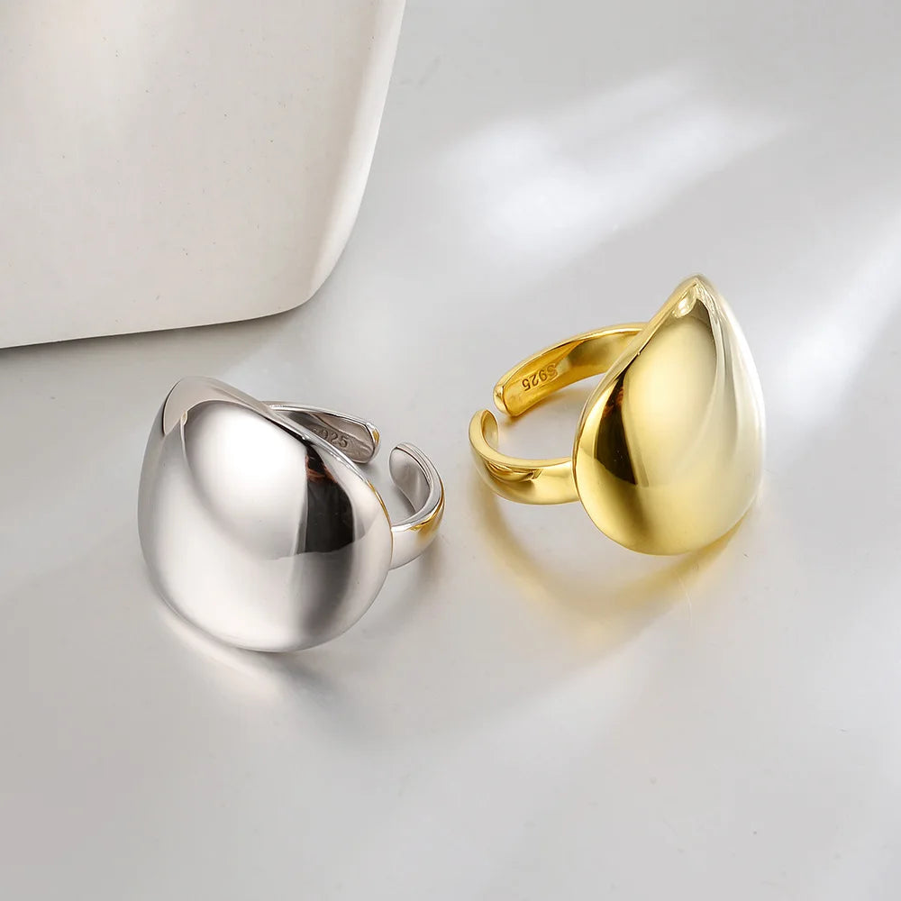 Polierter, klobiger, minimalistischer Ring R1018