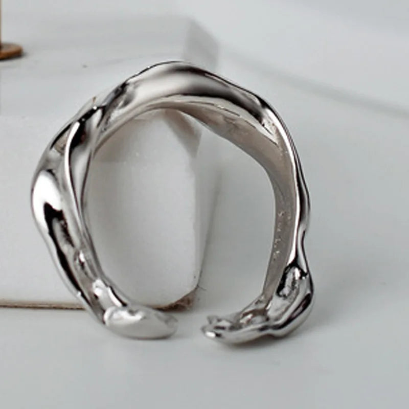 Offener Ring mit polierter Wurzel R1013