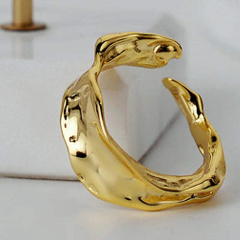 Offener Ring mit polierter Wurzel R1013