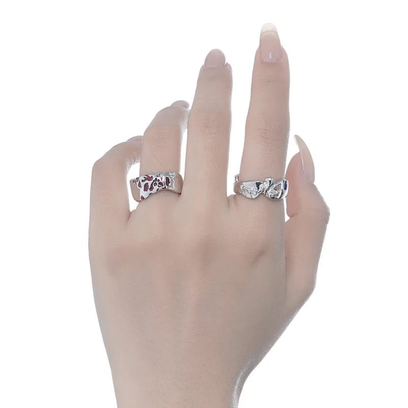 Emaillierter unregelmäßiger Ring R1019