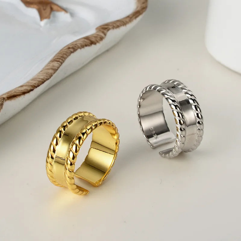 Breiter Ring mit Seilmuster R1142