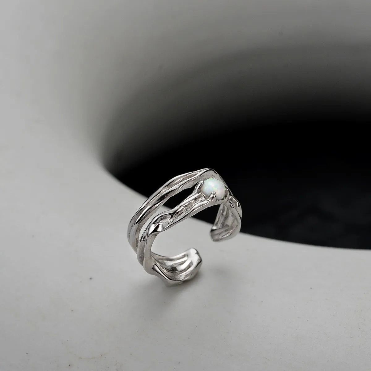 Opal Unregelmäßiger Ohrring E1134, 1 Stück