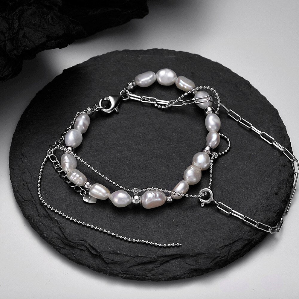 Barockperlen-Kettenarmband B1029