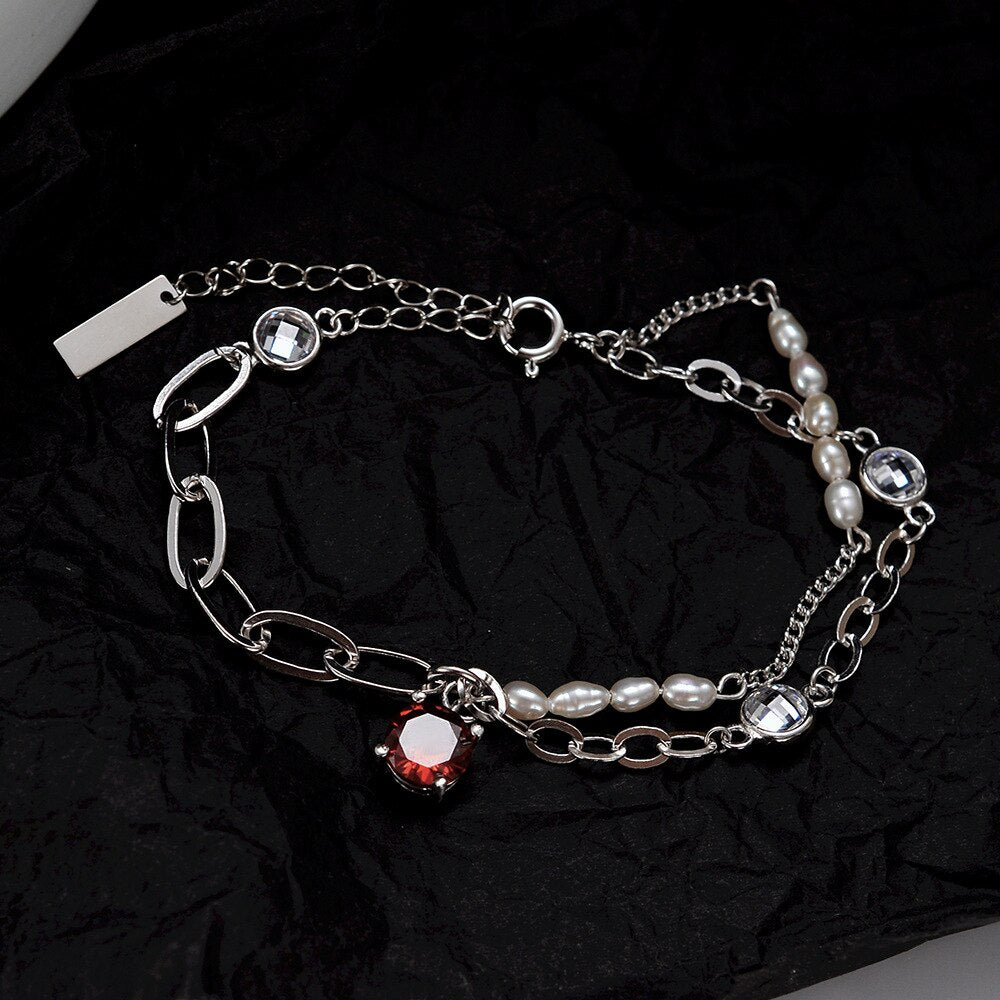 Mehrkettiges Barockperlenarmband B1034