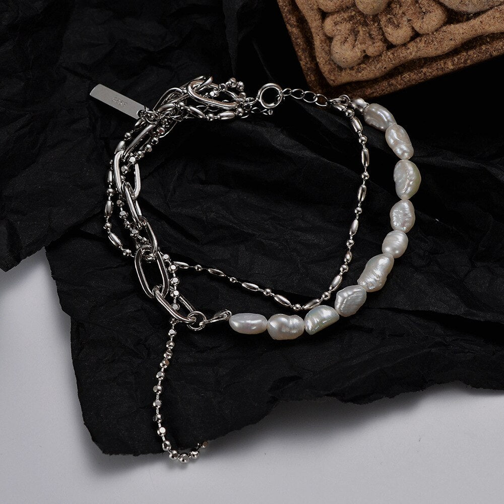 Barockperlen-Mehrkettenarmband B1035