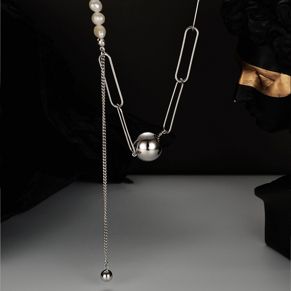 Gezogene Kette Barockperlenkette N1032