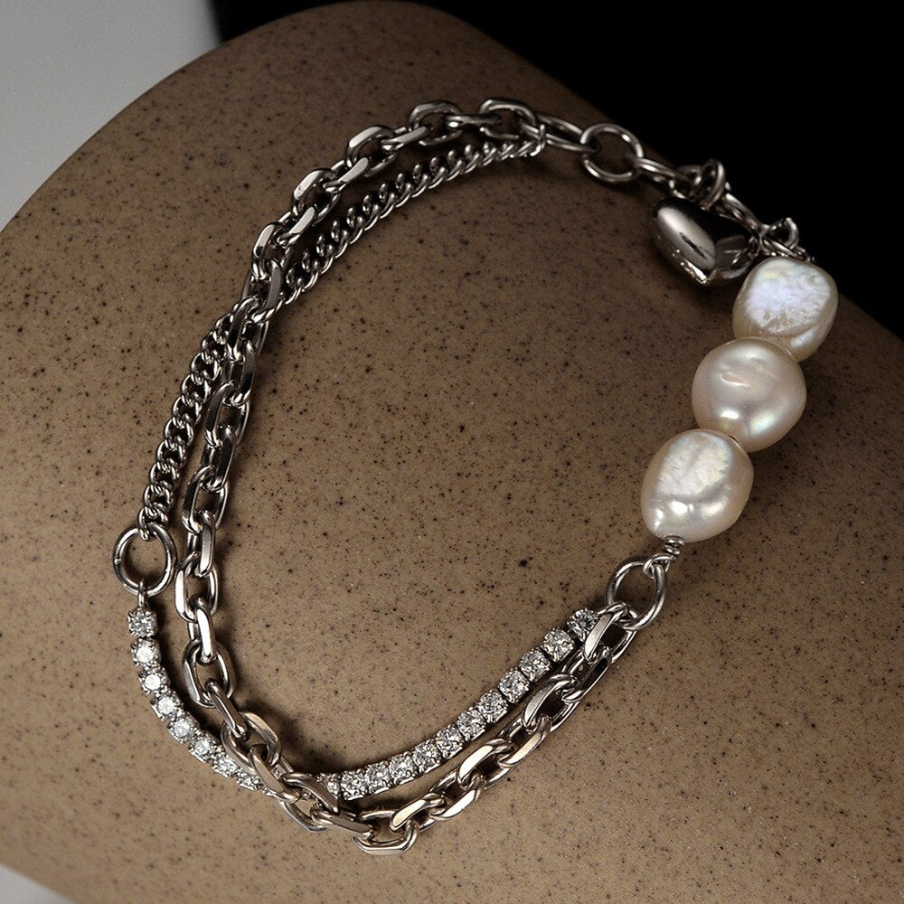 Barockperlen-Mehrkettenarmband B1036