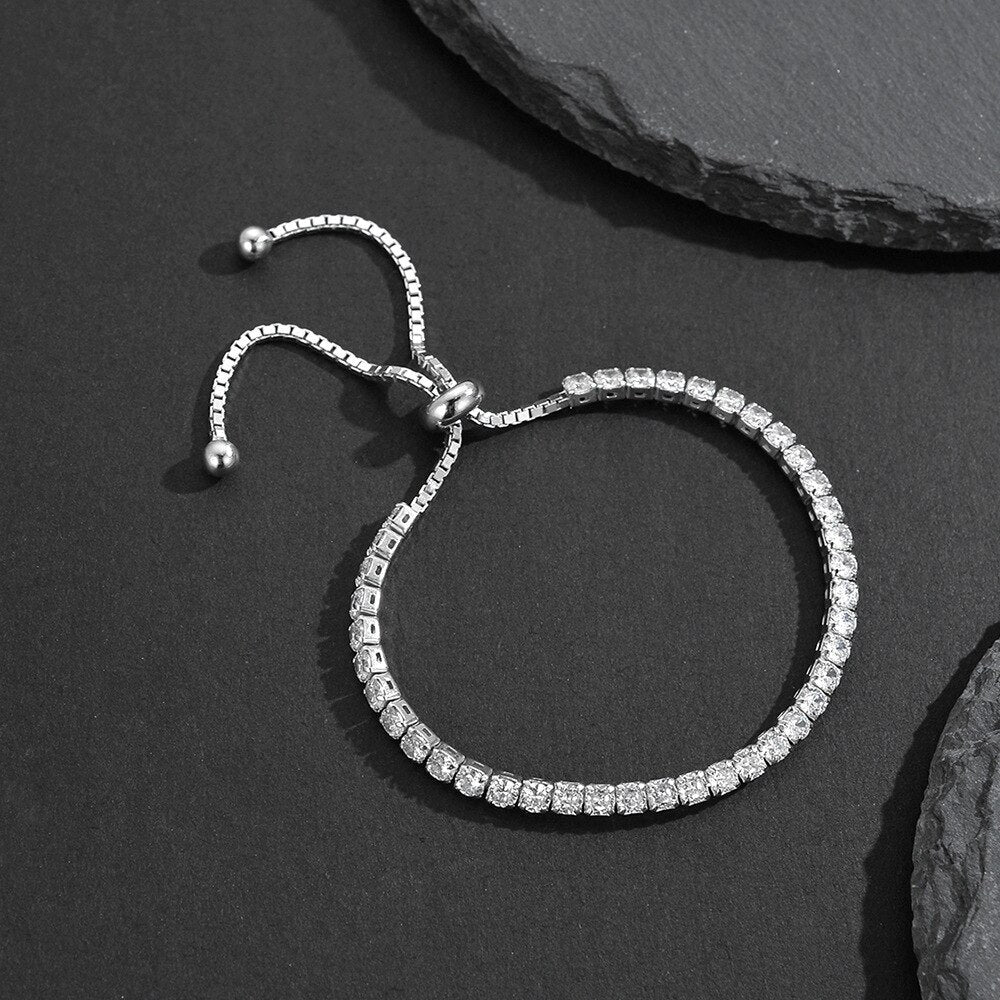 Bling CZ Schiebekettenarmband B1013