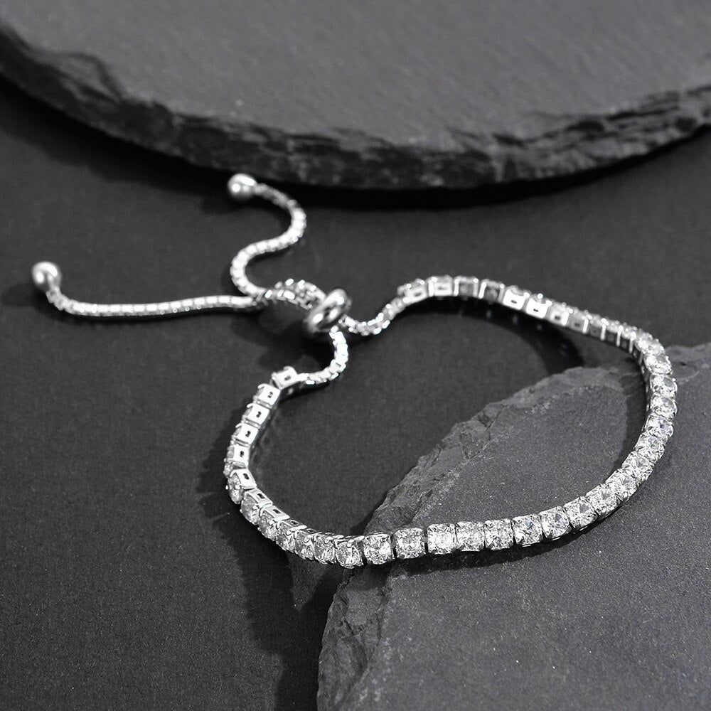 Bling CZ Schiebekettenarmband B1013