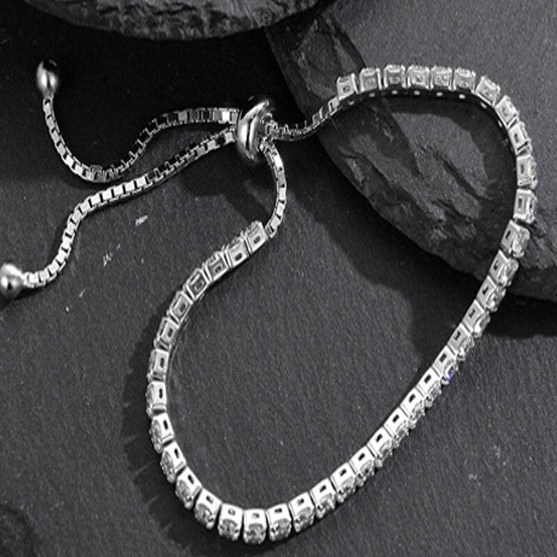 Bling CZ Schiebekettenarmband B1013