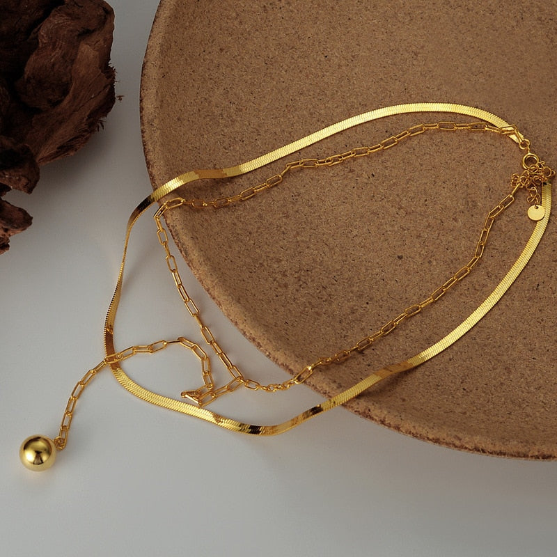 Schlangenkette, längliche Halskette N1025