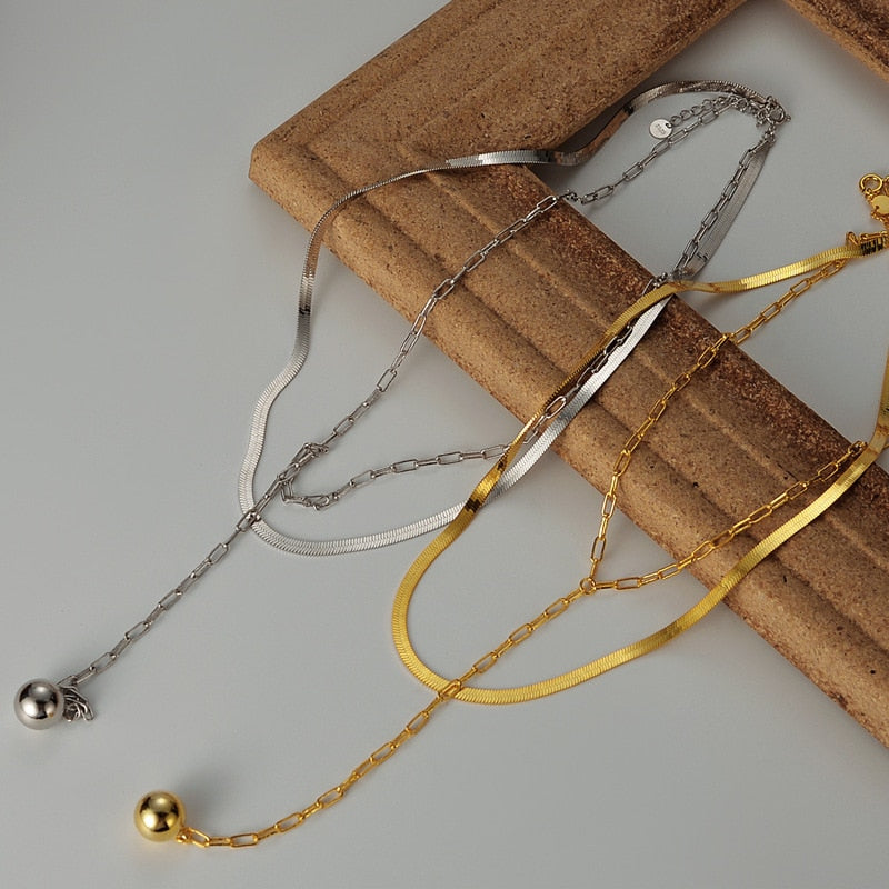 Schlangenkette, längliche Halskette N1025