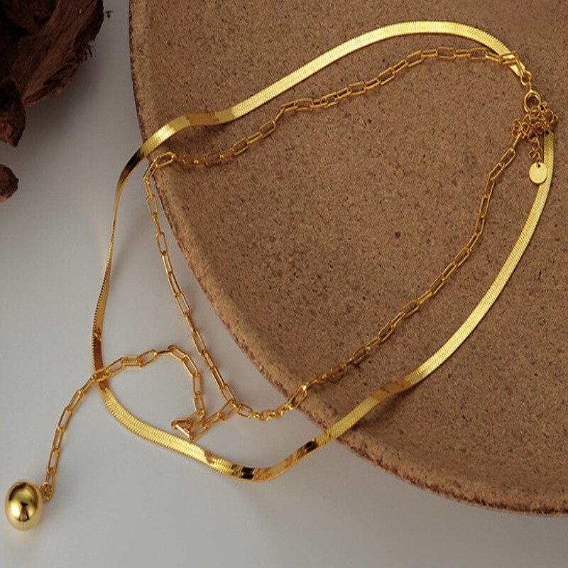 Schlangenkette, längliche Halskette N1025