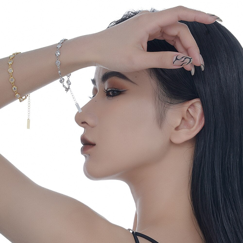 Armband mit facettierten Perlengliedern B1041