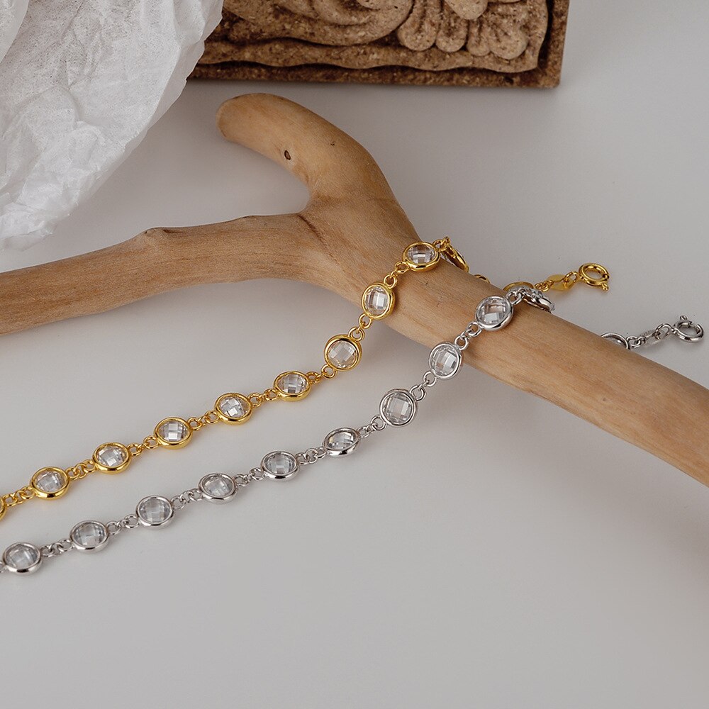 Armband mit facettierten Perlengliedern B1041