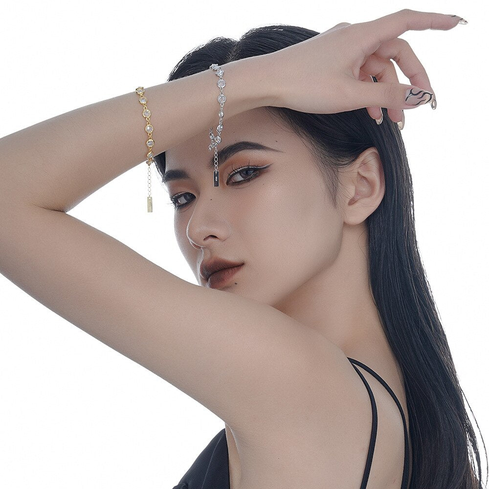 Armband mit facettierten Perlengliedern B1041