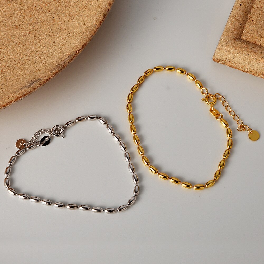 Rocailles-Perlen-Kettenarmband B1044