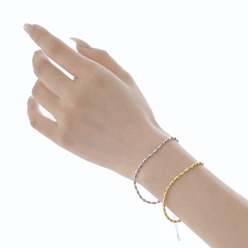 Rocailles-Perlen-Kettenarmband B1044