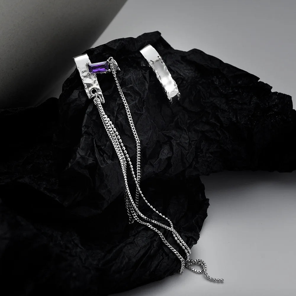 Unregelmäßige Stabquasten-Ohrstecker E1230