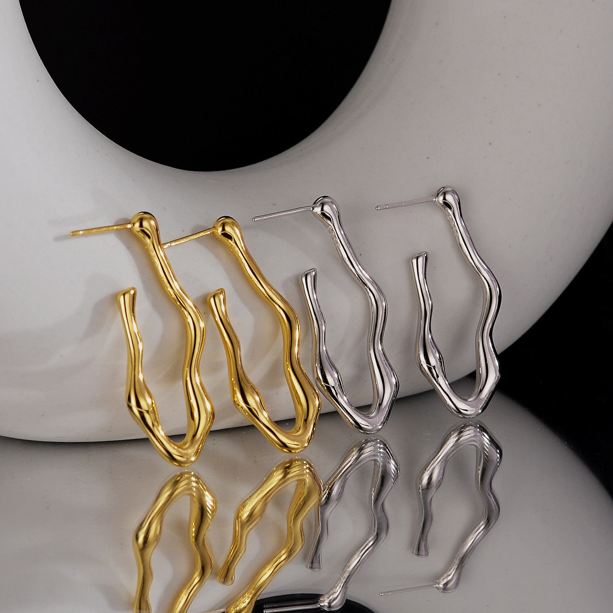 Freiform-Filigran-Ohrstecker E1233