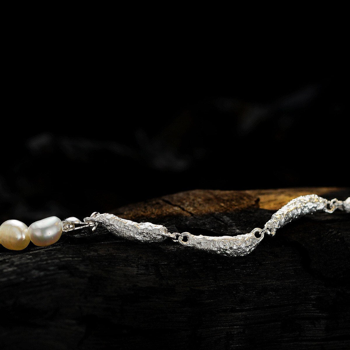Unregelmäßige Glieder Barockperlen Armband B1048