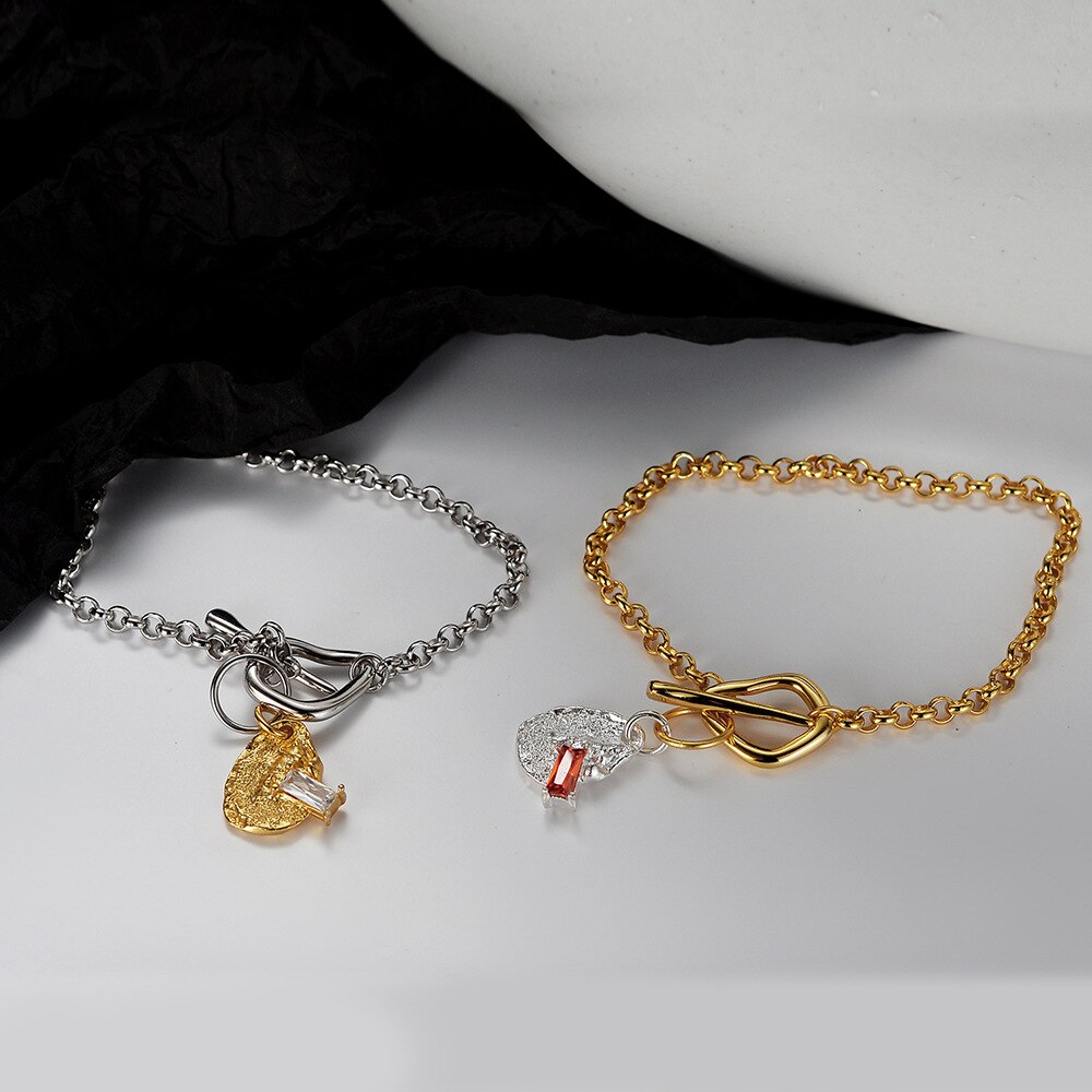 Unregelmäßiges T-Bar-Strukturarmband B1033
