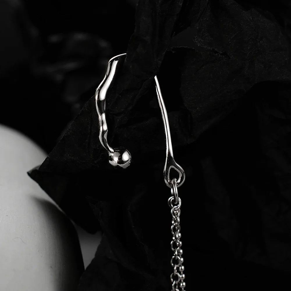 Quastenkette Alien Haken Ohrstecker E1136, 1 Stück