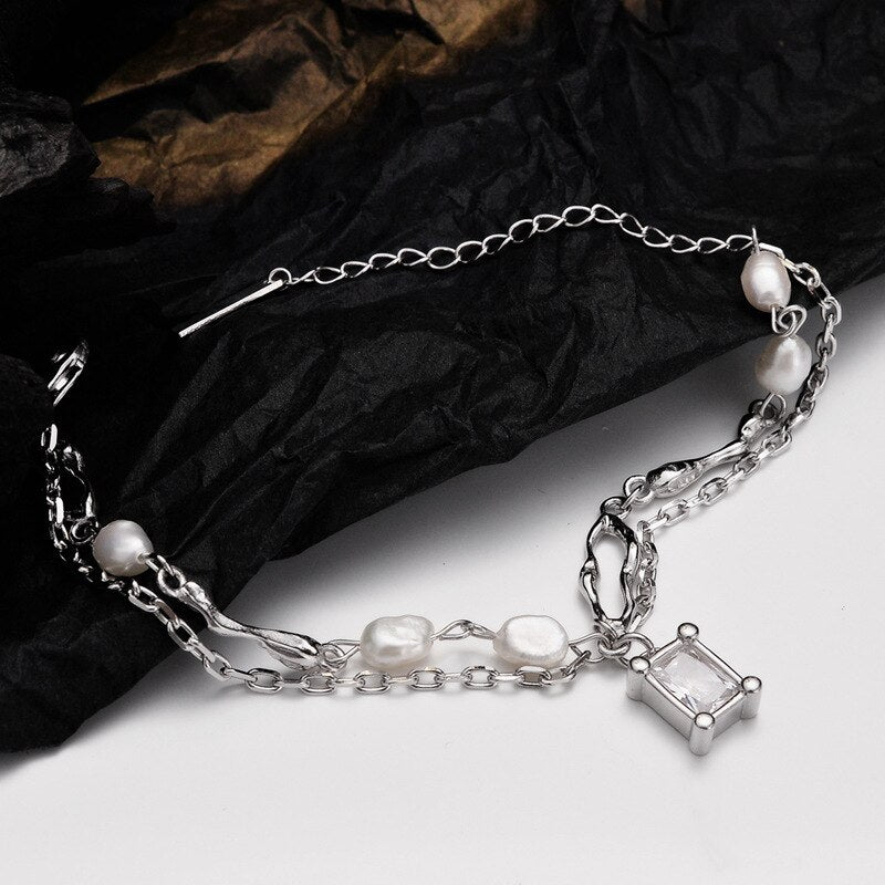 Ketten Barockperlen Armband B1047