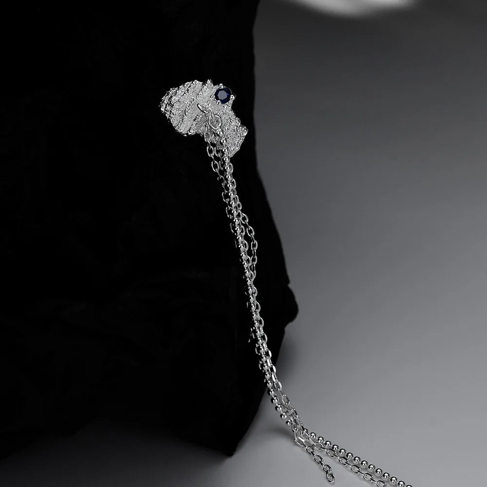 Naturalistische Kette CZ Ohrmanschetten E1221, 1 Stück