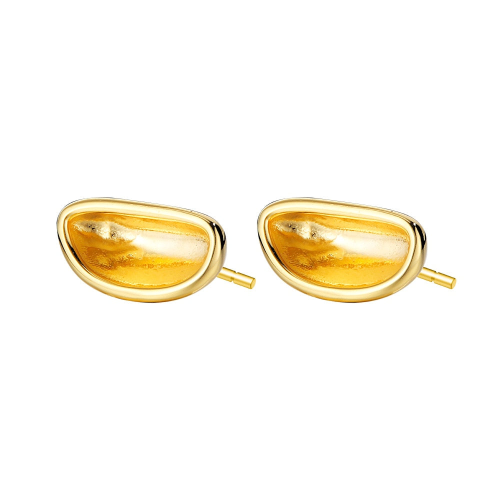 Matte Beanpod-Ohrstecker E1172