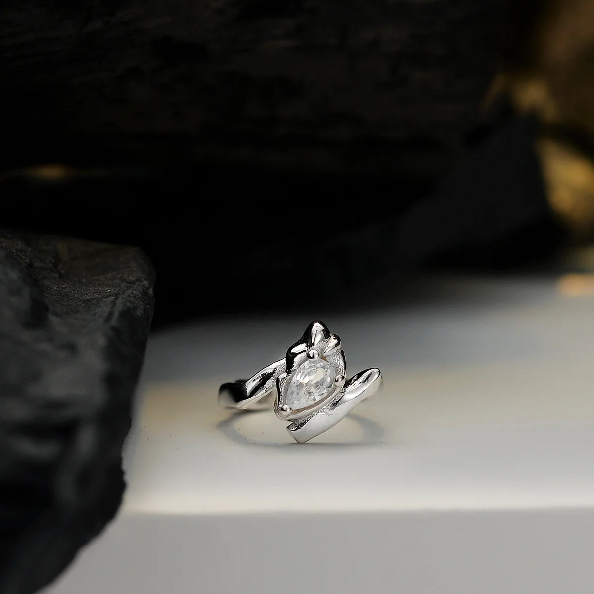 Solitär-Ohrmanschette mit Zirkonia E1150, 1 Stück