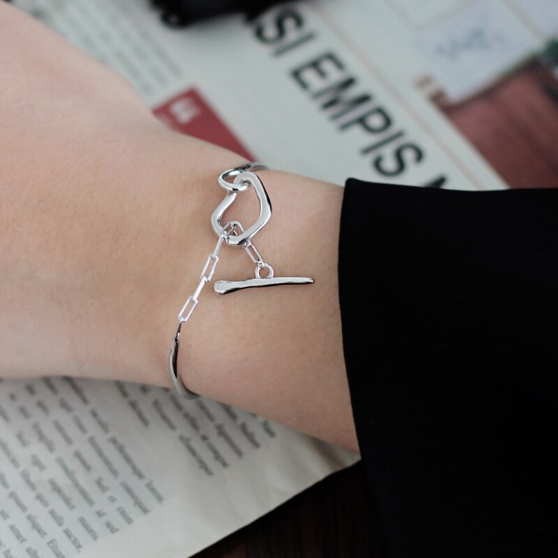 Dickes Draht-T-Bar-Armband B1037