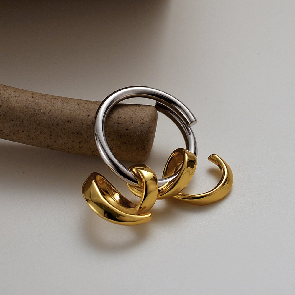 Zweifarbiger Ring aus massivem Draht R1100