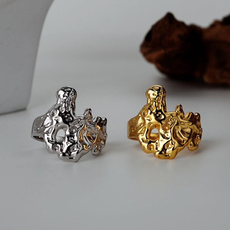 Dicker abstrakter Knitterring R1057