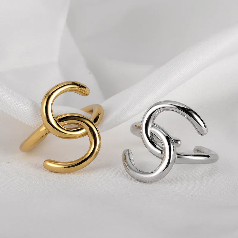 Offener Ring aus dickem Draht R1056