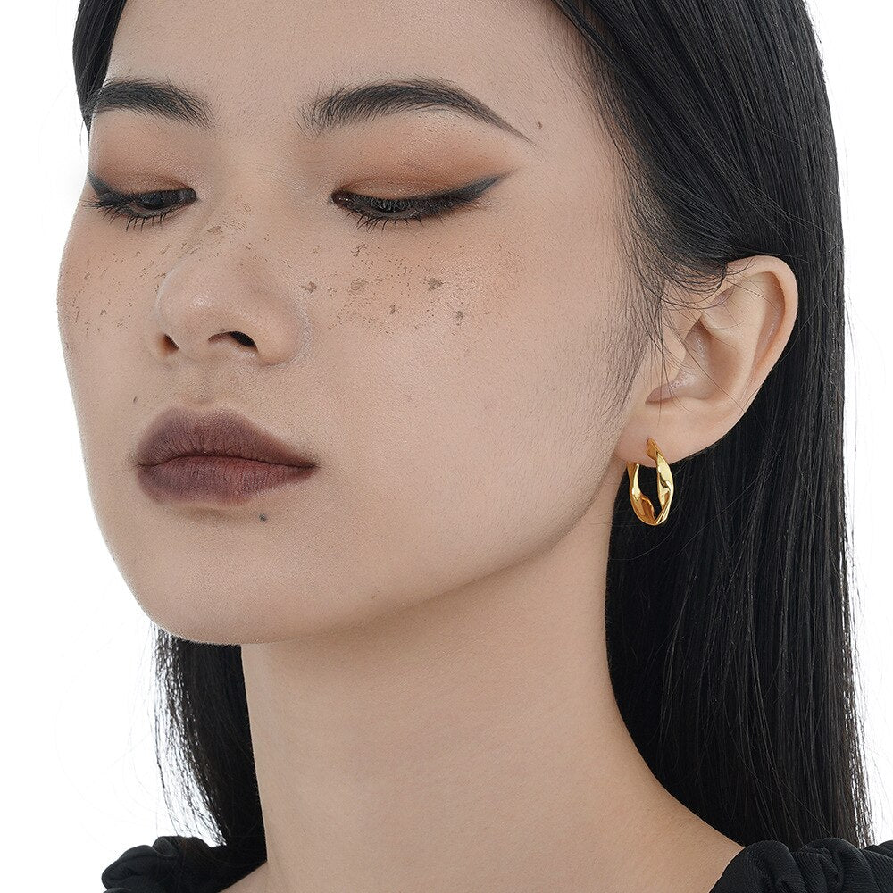 Ohrstecker aus gedrehtem dickem Draht E1026