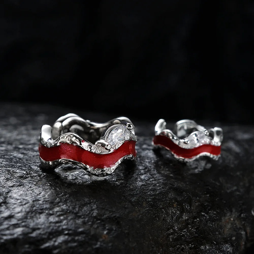 Gewellter, klobiger Ring R1216